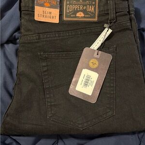 Men's Black Slim Straight Jeans